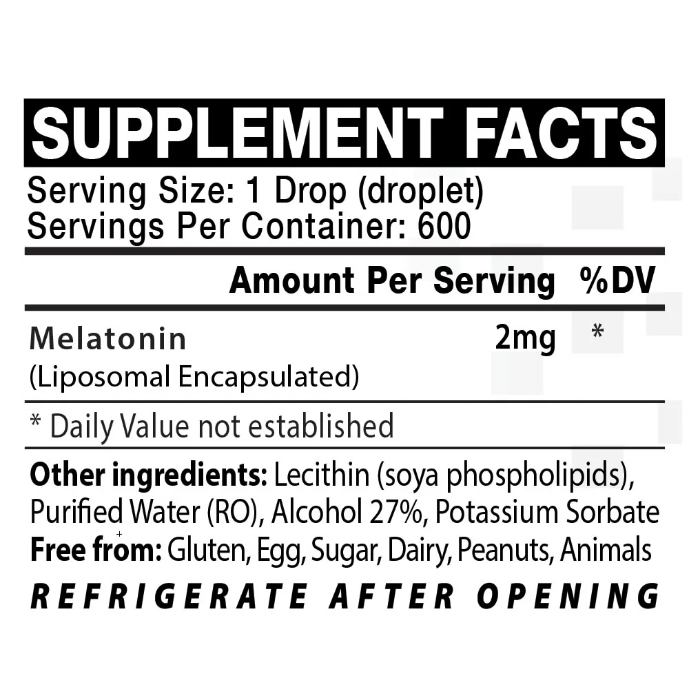 Melatonin (Liposomal) Concentrated Liquid Drops - Image 2