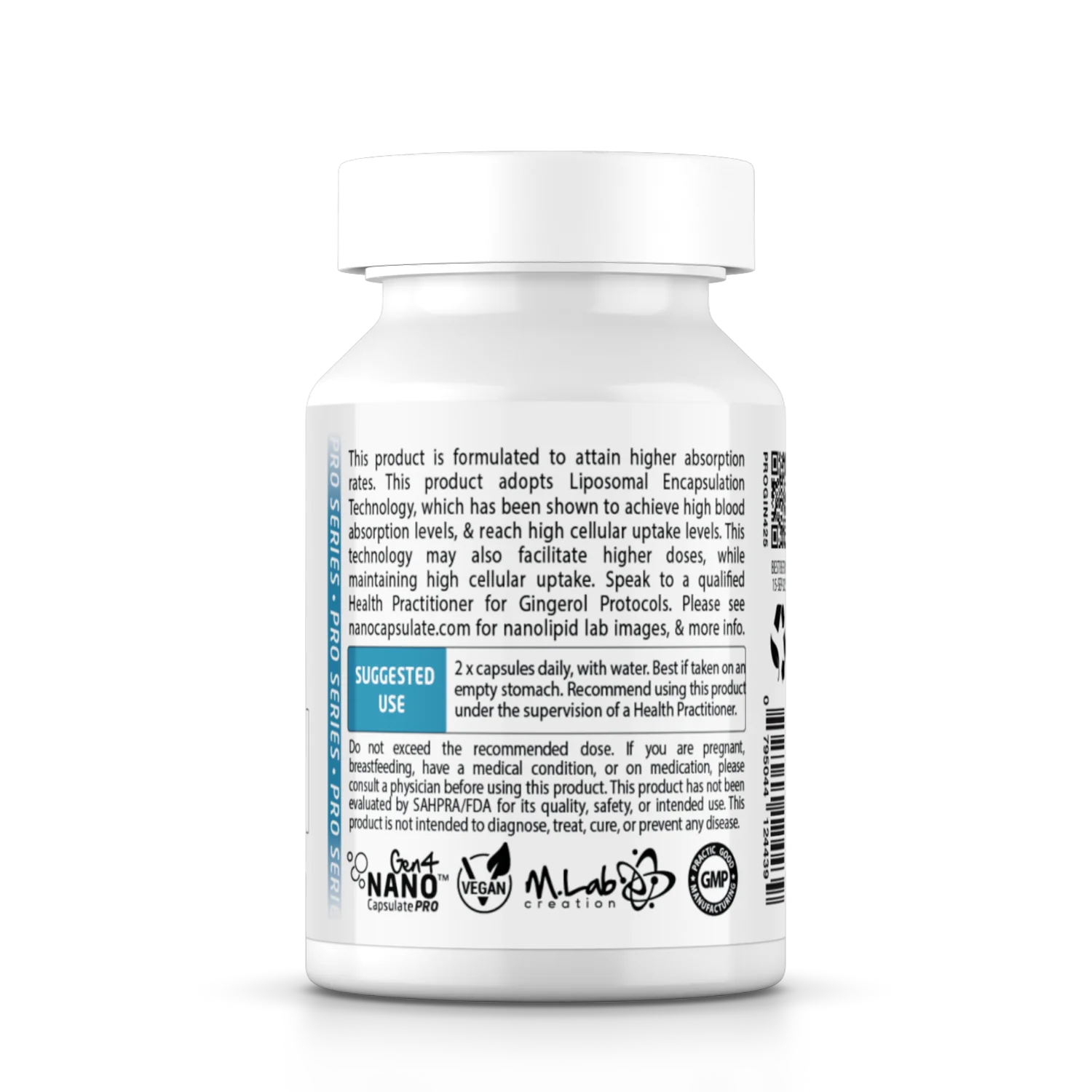 Pro Series Liposomal Ginger Root Extract 425mg - Image 2