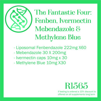 The Fantastic Four Fenbendazole, Ivermectin, Mebendazole & Methylene Blue