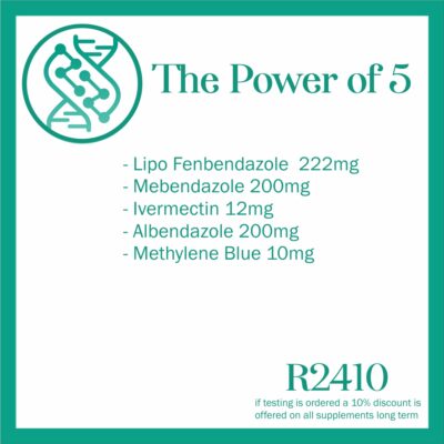 The Power of 5 Fenbendazole, Ivermectin, Mebendazole, Albendazole and Methylene Blue